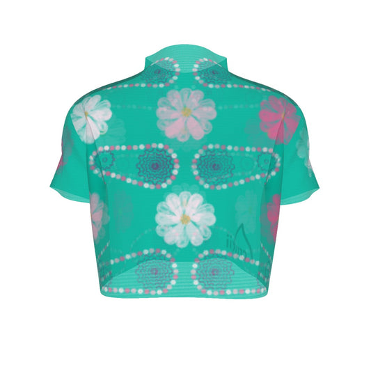 Daisy Chain Mesh Crop T Shirt