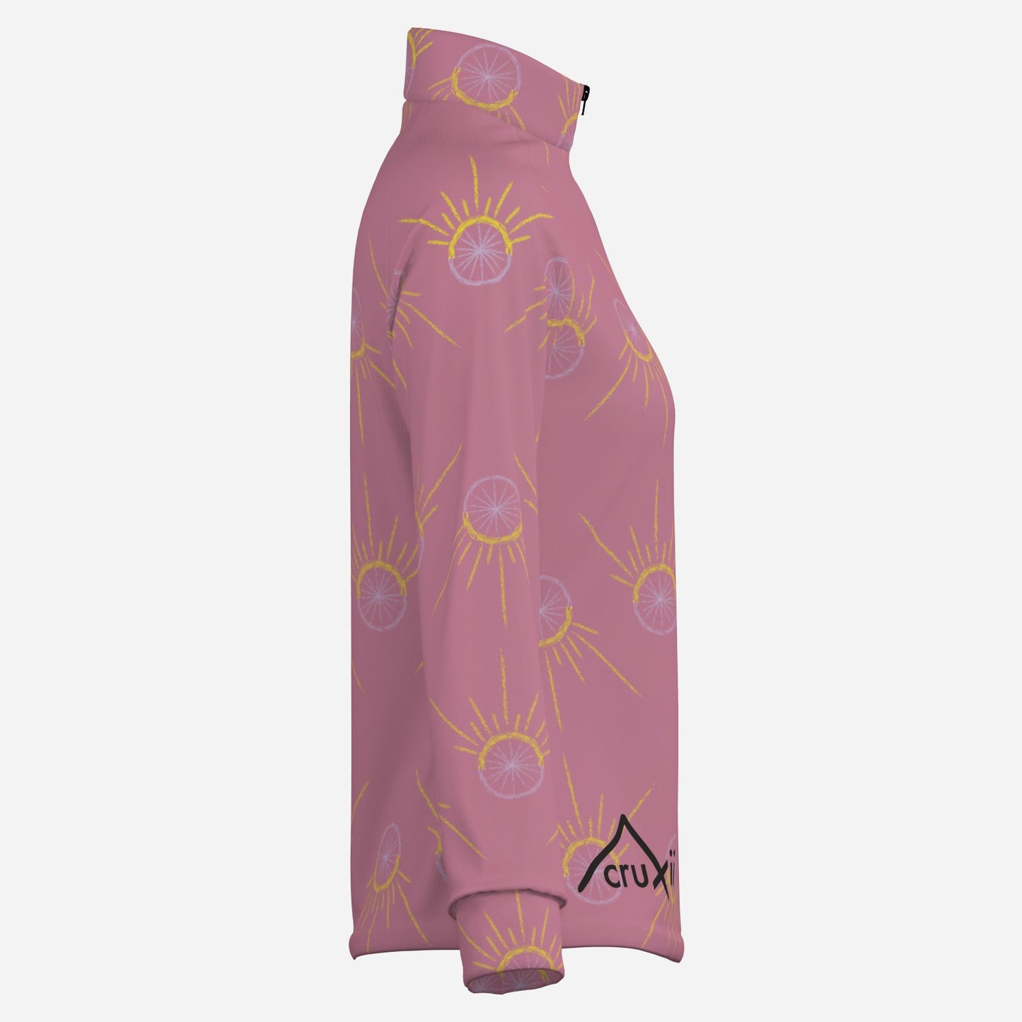 Sunny Spin Women's Quarter Zip Long Sleeve Shirt