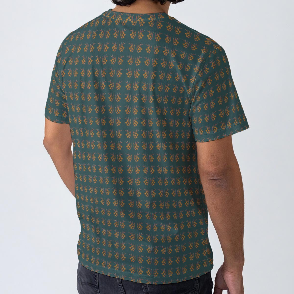 Oh Deer! Microprint Men's Cotton T-Shirt