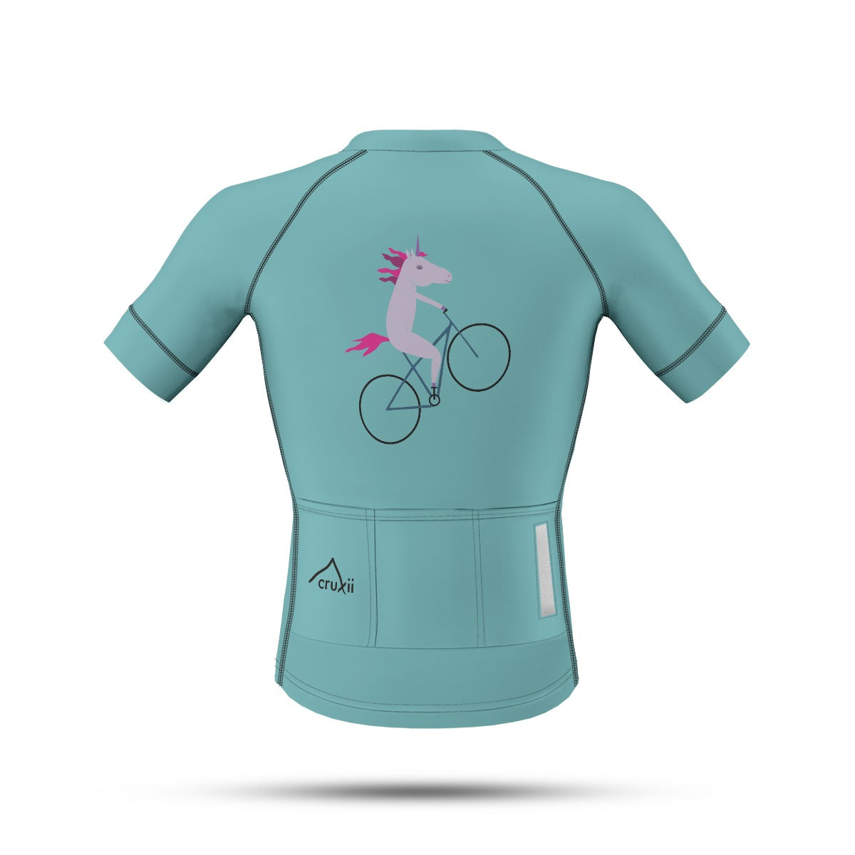 Blue Biking Unicorn Men's Anti-Slip Cycling Jersey