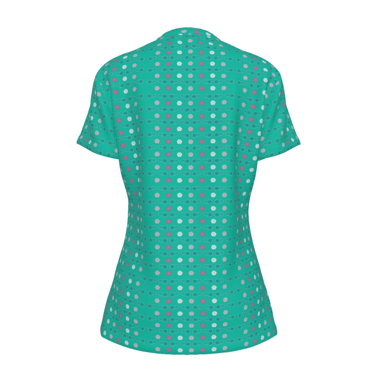 Daisy Chain Microprint Women's Cotton T-Shirt
