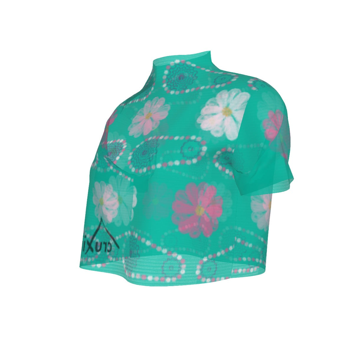 Daisy Chain Mesh Crop T Shirt